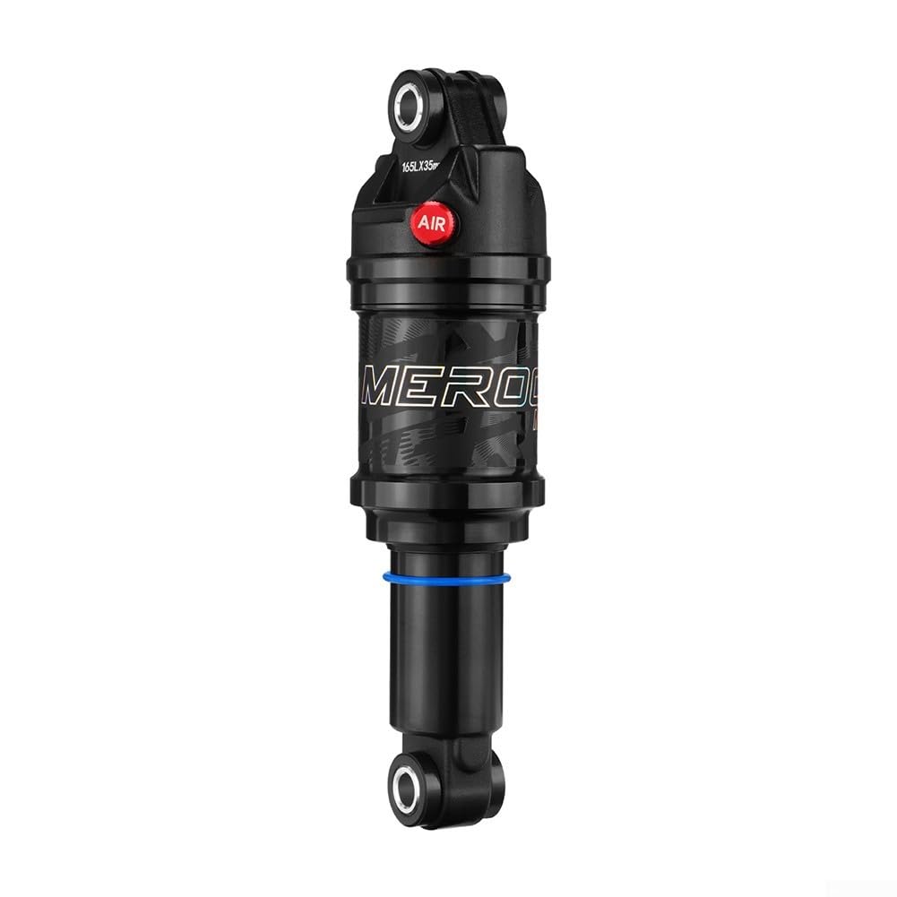 Oniissy Ammortizzatore posteriore ad aria per bicicletta con rimbalzo/blocco 125/150/165/190mm, pressione dell'aria regolabile, ammortizzatore per mountain bike (165MMx35MM)