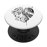 Broken Heart - Tattoo style illustration PopSockets PopGrip: Swappable Grip for Phones & Tablets
