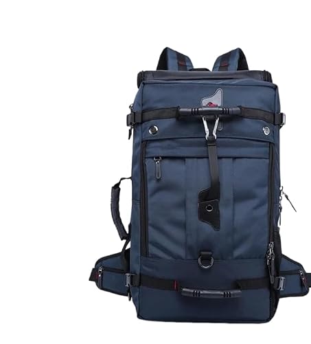 KJMZBDNEV Tactical Backpack Military Molle Hiking 36-55L travel casual sporty outdoor duffel bag blue (50L) extra large