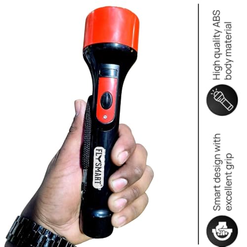 Image of Flysmart Dhoom 3W USB Rechargeable Handy Torch | Ultra Bright LED Light | Long Distance Beam Range | 2 Mode Flashlight | for Outdoor, Indoor, Hiking, Camping, Farming, Security uses | Multicolour