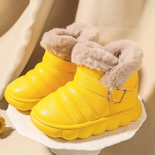 IWIHMIV Toddler Boys Warm Winter Ankle Boots Thick Soled Casual Boots Winter Warm Cotton Booties For Girls3