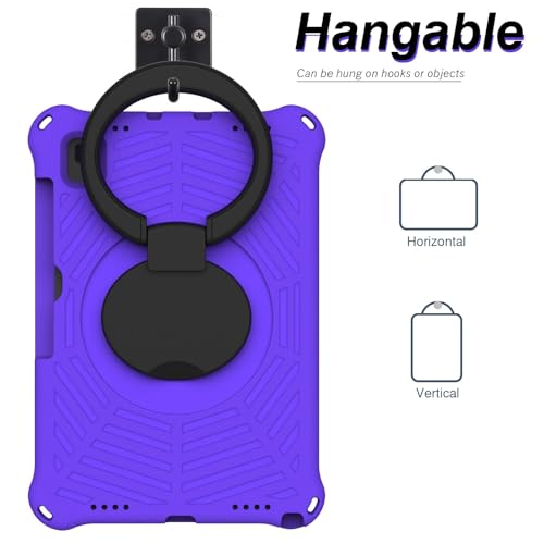 Coque Samsung Galaxy Tab S5e 10.5 Violette avec Poignée Rotative 360