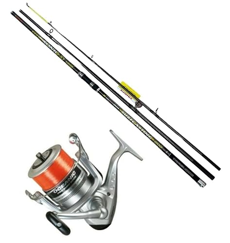 Kit Surfcasting Canna Trabucco modello sonic 3 Pezzi 4,20mt 200gr + Mulinello Trabucco (CANNA + MULINELLO OCEANIC 8000)