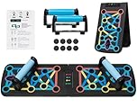 17 in 1 Push Up Board, Foldable Press Up Board Multi-function Home Workout Equipment, Burn Fat Strength Training Equipment for Effectively Exercise the Muscle of the Upper Body