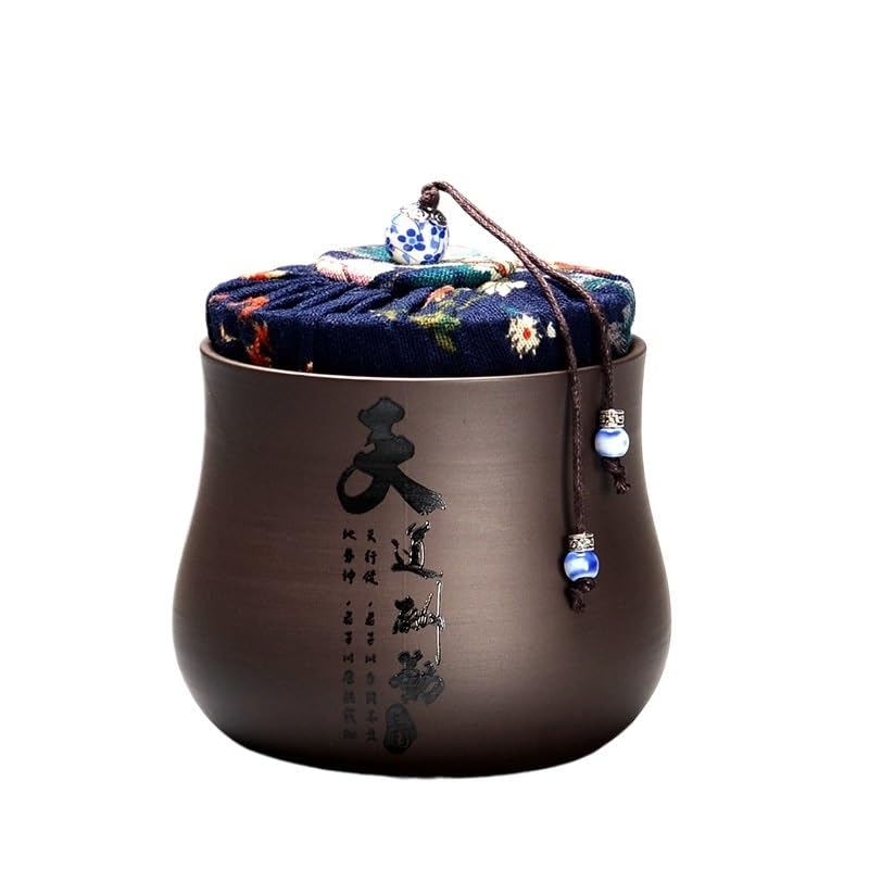 CMBSSTFC Boîtes de Cuisine Boîtes de thé de Sable Violet Pot de Stockage en céramique Boîte à thé Pot scellé Conteneur de thé Pot de Bonbons Organisateur de thé Réservoir de Stockage de Caddie à thé