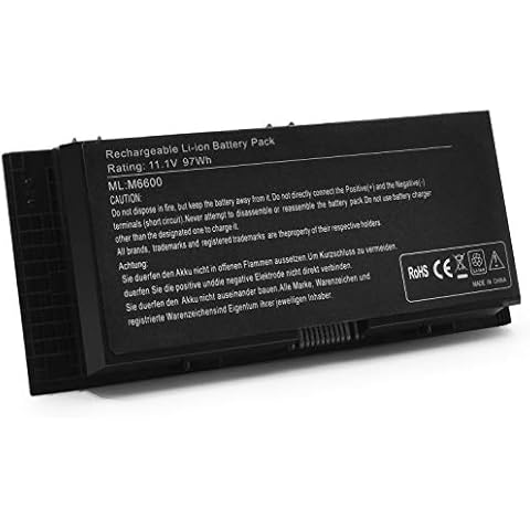 Jeestam New M4600 Laptop Battery Replacement for Dell Precision M6600 M4700 M4800 M6700 M6800 FV993 FJJ4W KJ321 PG6RC V7M28 R7PND RY6WH 451-11742 451-11743 [11.1V 97Wh] Cover