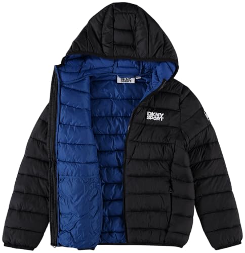 Image of DKNY Boys Puffer Jacket - Midweight Insulated Wind Water Resistant Hooded Puffer Winter Coat - Quilted Winter Jacket for Boys