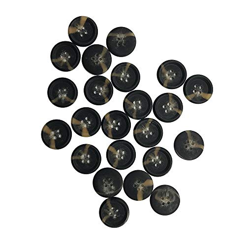 ZQMALL 20 Pcs 1 inch Button,Resin Buttons for Sewing,Large Buttons,Blazer Buttons,Suit Buttons,for Jacket,Coat,Sewing,Craft,Q1911