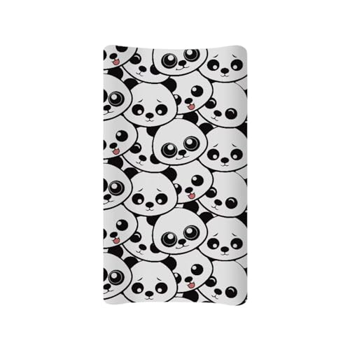 Zanxiantu Panda Changing Pad Cover for Baby Girls Boys Diaper Change Table Sheet Cover Santa Claus Breathable Soft Changing Table Cover Mat Sheet Covers