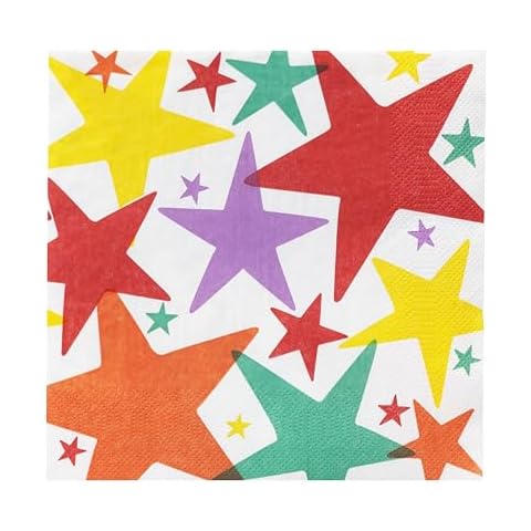 Talking Tables Birthday Star Paper Napkins Cover