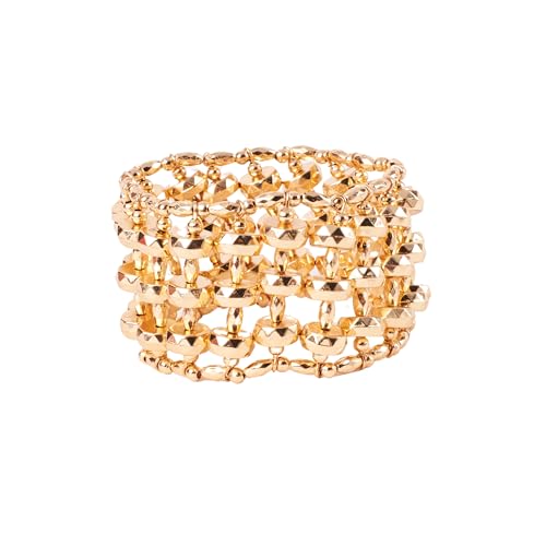 Image of SALTY Anti Tarnish Shaman Beads Bracelet for Women | Fancy Jewellery Gifts | Hand Band | Fashion Accessories for Girls | Minimal Jewelry Design | Ideal for Gifting | Marriage, Birthday | Gift for Valentine Day