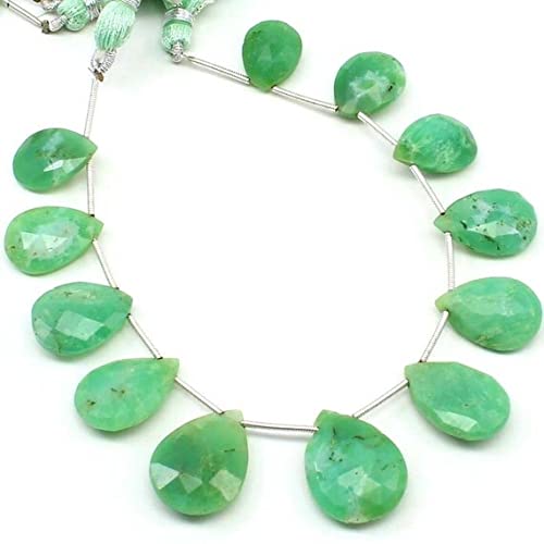 Perles chrysoprase poire pour créer vos bijoux bohèmes et colliers d'été