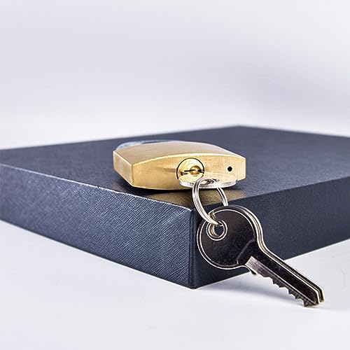 Brass Heavy Duty Mini Solid Padlock - 32mm, Ideal for Doors Sheds, Warehouses, Garages, Cabinets - Includes Keys - Image 3