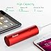 BONAI Portable Charger Power Bank 5000mAh (Ultra-Compact)(Aluminum)(Travel) Slim External Backup Battery Pack High-Speed Output Compatible with iPhone 14 13 12 11 Android Phone and More- Red