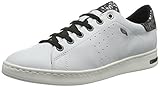 Atmungsaktiv Geox Damen D JAYSEN A Sneaker, Weiß (WHITE/SILVERC0007), 38 EU