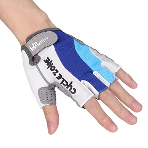 Image of HEAVENGLOW Sweat Wiping Breathable Anti-Slip Shockproof Mountain Bike Cycling Sportswear Half Finger Gloves Pair XL|1 Pair of Cycling Gloves Sporting Goods | Cycling | Cycling Clothing | Gloves