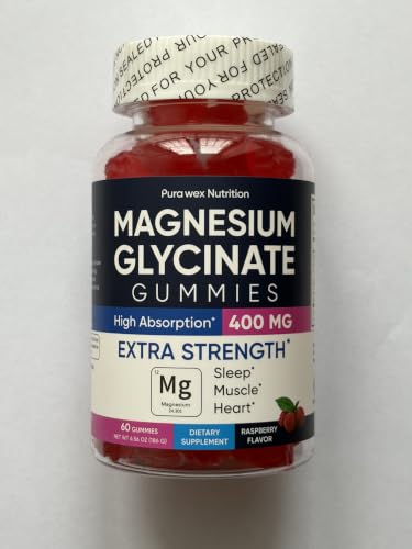 Magnesium Glycinate 400mg Gummies, 2-Pack (120 Count)