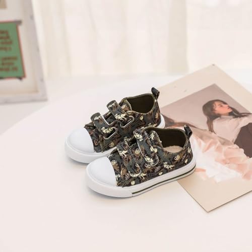 IWIHMIV Kids Sneakers Toddler Girls Tennis Shoes Lightweight Athletic Shoes Comfy Walking Children's High Top Canvas Shoes3