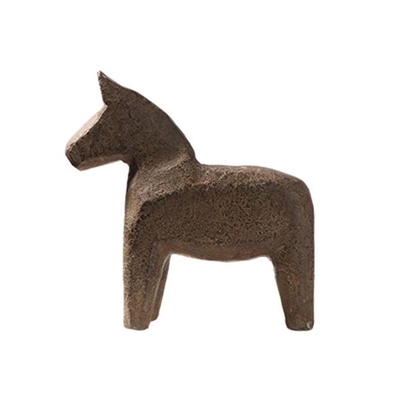 Cheval en pierre naturelle décoration bureau et salon ambiance rétro M