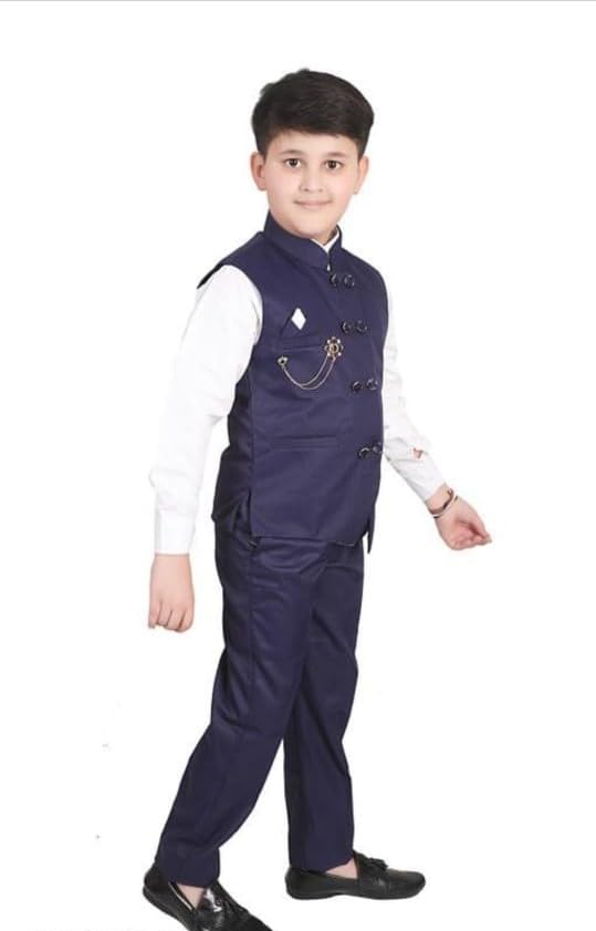Image of Akshita Trading Kids Shirt, Waistcoat and Pant for Boys