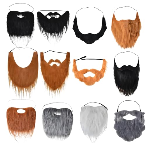 YyiFcg 12 Stück ​​fake bart​​ Set - ​​bart...
