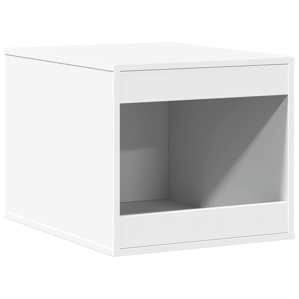 Maison de Toilette Chat, Meuble Caché Litière Bac à Litière pour Chat Blanc 47 x 59 x 42 cm Bois d'ingénierie