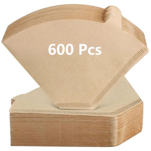 Image of Clinuse 600Pcs #4 Cone Coffee Filters 8-12 Cup Compatible with Ninja Maker