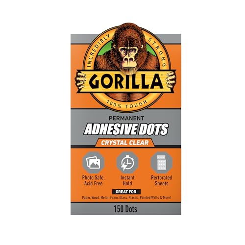 Gorilla Permanent Adhesive Dots, Double-Sided...