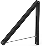 Retractable Clothes Rack - Wall Mounted Folding Clothes Hanger Drying Rack for Laundry Room Closet Storage Organization, Aluminum, Easy Installation (Black)