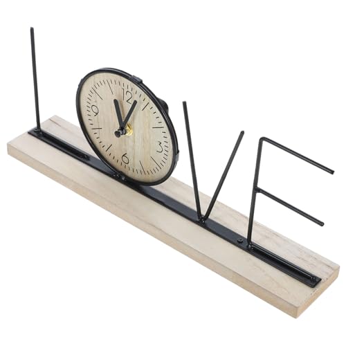 Reloj de escritorio de madera para decorar mesas vacías de forma elegante 2