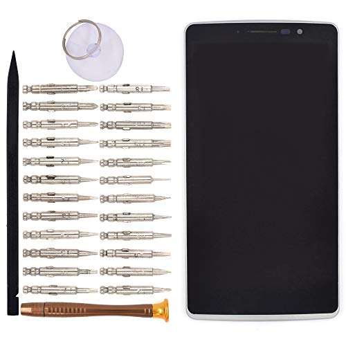 Image of LCD Digitizer Assembly with Front Housing for LG G Stylo LS770 H634(Silver)
