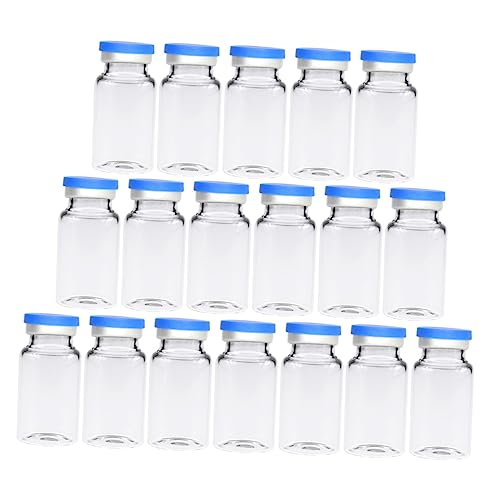 NAMOARLY 30pcs Glass Vials 10ml Medicine Bottle Leakproof Caps Lab Vials Essential Oil Dispenser