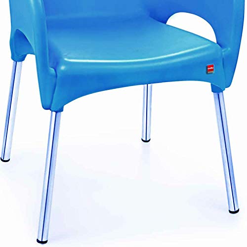 Image of CELLO Xylo Chair (Blue, Set of 6) | Strong and Durable | Easy to Clean | Chair for Living Room, Bed Room, Kitchen, Office Room, Outdoor | 3 Years Warranty