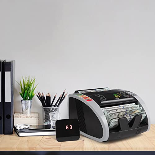 Upgraded Money Counter Machine, Vlifree Bill Counter With Image Counterfeit Detection Uv/Ir/Mg/Dbl/Hlf/Chn/Dd, Large Led Display, Cash Counter 1,000 Bills/Min - Doesn't Count Value Of Bills #TOP7