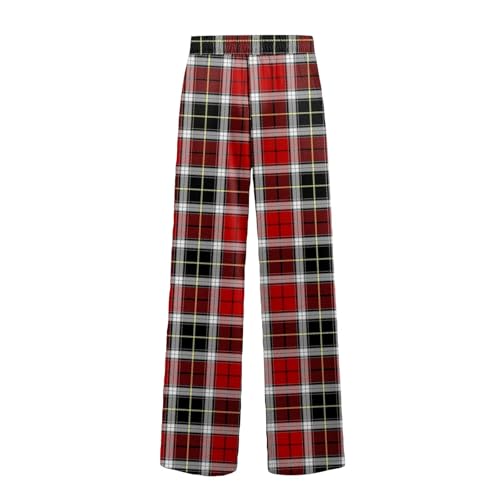 Mens Pajama Pants Plaid, Lightweight Cozy Lounge Sleepwear with Drawstring Baggy Comfy PJ Daily Wear Bottoms Trousers3