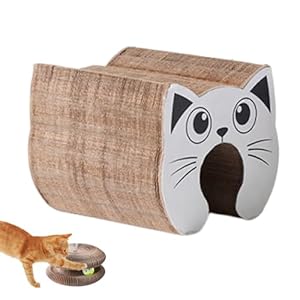 Ruwshuuk Magnetfaltbarer Katzenkratzer mit interaktivem Spielzeug