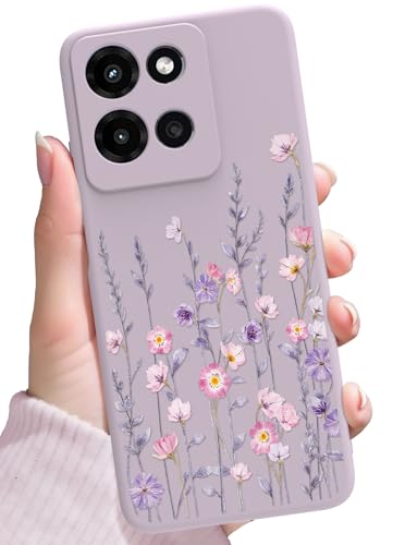 SOPROCAS for Motorola Moto G 2026/2025 Case,Cute Floral Pattern Design for Women Girls,Soft Slim Flowers Silicone Phone Cover with Shockproof Anti-Scratch Lining for Moto G Play 2026,Colorful Flower