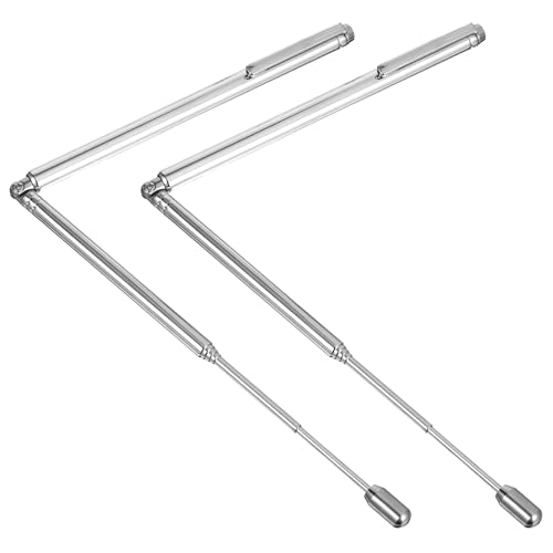 MBAIYO 2Pcs Dowsing Rods, Retractable Stainless Steel Divining Rods for Ghost Hunting Water Gold Energy Detection Paranormal Investigation