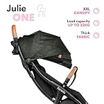LIONELO Julie One Buggy Kinderwagen bis 22 kg, verstellbare Rückenlehne und Fußstütze, Moskitonetz, Beinwärmer, Getränkehalter und Transporttasche, zusammenklappbar