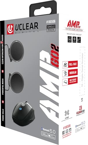 Sistema de audio UCLEAR AMP Go2 con cancelación de ruido activa para intercomunicador de moto 5