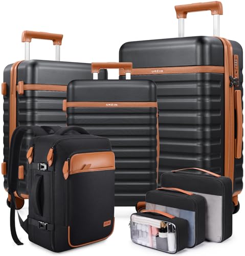 UKEIN PRO 7 Piece Luggage with Backpack