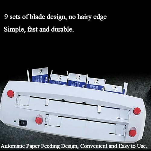 Coupe-cartes de visite électrique réglable automatique pour papier de 300g - 8