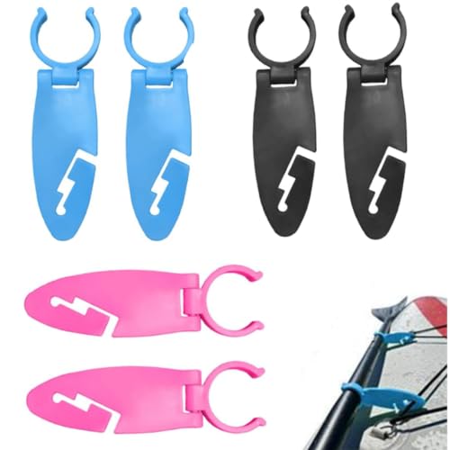 6PCS Kayak Paddle Board Clips - Universal Fixing Clamps for Kayak Canoe Paddle Board Accessories Easy Installation