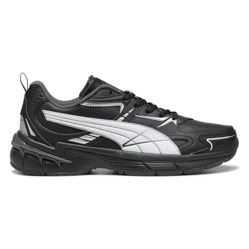 Puma, Unisex-Adult, Milenio tech 2000 L, Black-White-Silver, Sneaker, 10UK, (40262701)