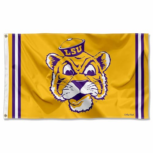 College Flags & Banners Co. Louisiana State LSU Tigers Vintage Retro Throwback 3x5 Banner Flag