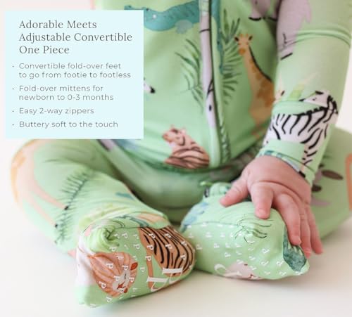 Image of Posh Peanut Convertible Baby Sleepers - Footless Baby Pajamas with 2 Way Zipper for Easy Diaper Changes