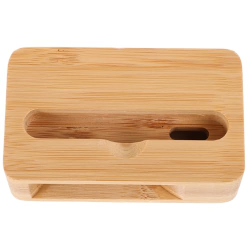 Altavoz de madera portátil Operitacx soporte amplificador de sonido para móvil