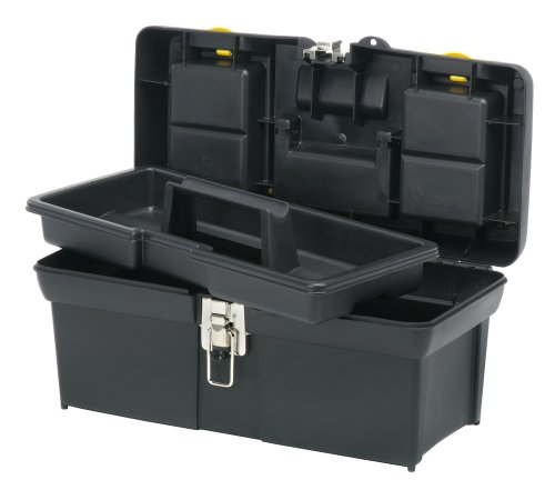 STANLEY Tool Box with Tray, Series 2000, 16-Inch, Black & Yellow (016013R)