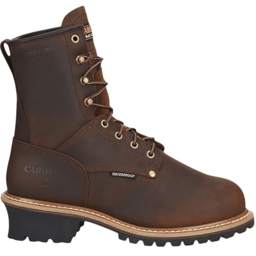 Carolina Elm 8" Internal Metguard Insulated Waterproof Steel Toe Work Boots for Men - 600G Thinsulate, with Oil & Slip Resistant Outsole, EH-Rated2