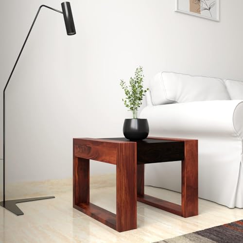 Image of Amazon Brand - Solimo Ese Side Table for Home (Sheesham Wood, Walnut and Honey Finish)